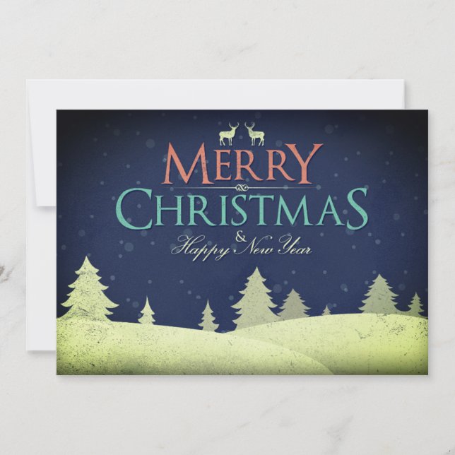 Rustic Merry Christmas Family Photo Holiday Card (Front)
