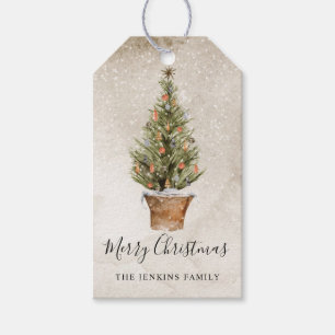 Rustic Merry Christmas Gift Favour Tag