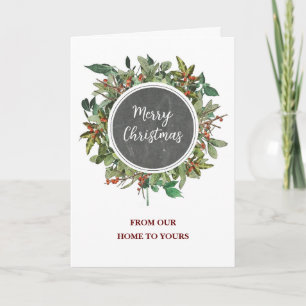 Rustic Merry Christmas Holiday Card