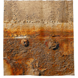 Rustic Metal: Heavy Textured Background Shower Curtain