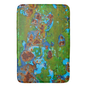 Rustic Metal Peeling Paint Grunge Vintage - large Bath Mat