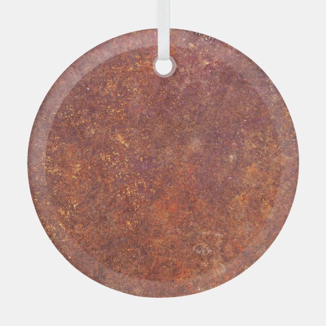 Rustic metal: textured surface. glass tree decoration (Front)