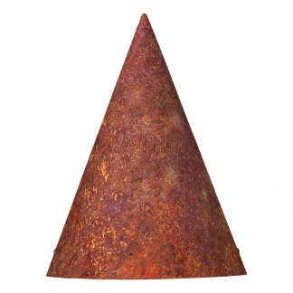 Rustic metal: textured surface. party hat
