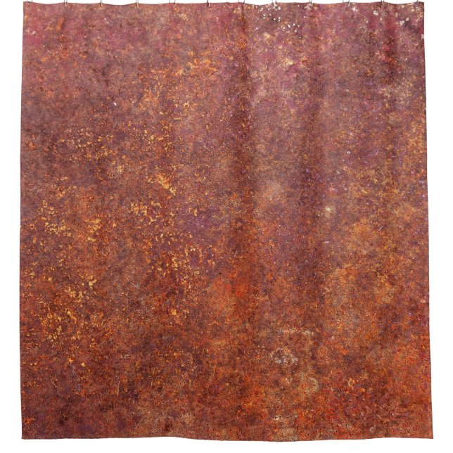 Rustic metal: textured surface. shower curtain (Front)