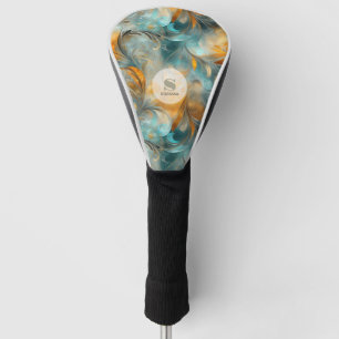 Rustic Metallic Paisley Abstract -Vintage-Inspired Golf Head Cover