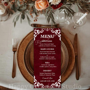 Rustic Mexican Wedding Menu Card