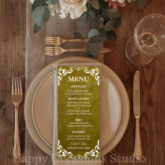 Rustic Mexican Wedding Menu Card