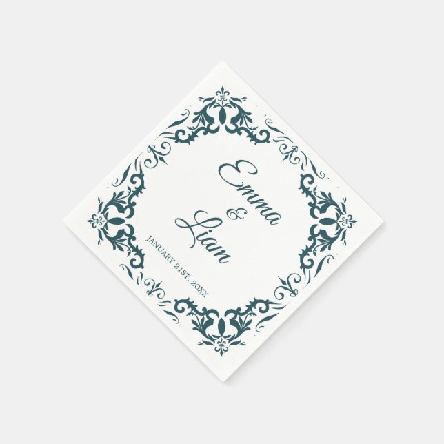 Rustic Mexican Wedding Napkins (Corner)