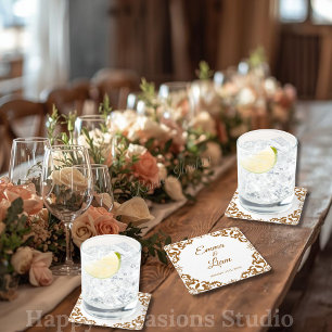 Rustic Mexican Wedding Paper Coasters