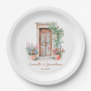 Rustic Mexico Wedding Paper Plate