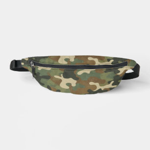 Rustic Military Camo Pattern Bum Bags