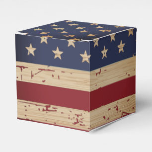 Rustic Military Stars And Stripes American Flag  Favour Box