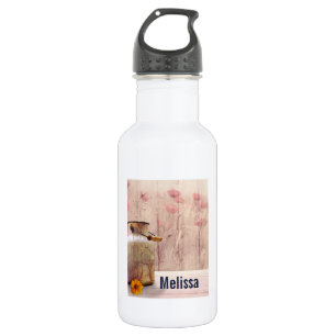 Rustic Milk Can Country Style on Wood 532 Ml Water Bottle