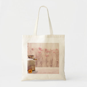Rustic Milk Can Country Style on Wood Tote Bag