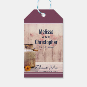 Rustic Milk Can Country Wedding Thank You Gift Tags