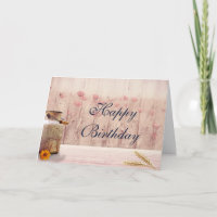 Rustic Milk Can with Wheat and Flowers Birthday