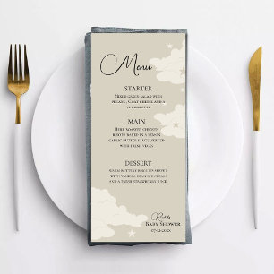 Rustic minimal Baby Shower Menu