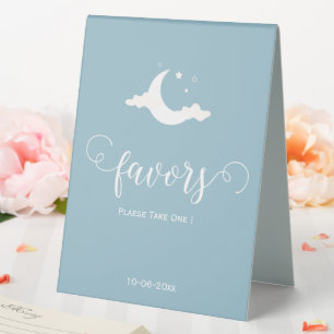  Rustic minimal blue favours cloud baby shower 
