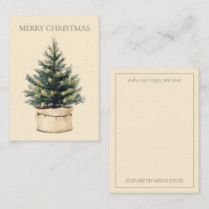 Rustic Minimal Christmas Tree Card