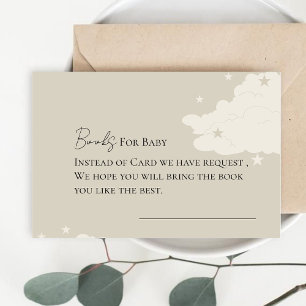  Rustic Minimal Cloud Book for baby Request  Enclosure Card