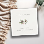 Rustic Minimal Olive Branch Foliage Bridal Shower Napkin<br><div class="desc">For any further customisation or any other matching items,  please feel free to contact me at yellowfebstudio@gmail.com</div>