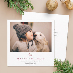 Rustic Minimalist Chrristmas Holiday Card