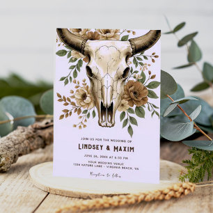 Rustic Minimalist Cream Earth Tones Fall Wedding Invitation