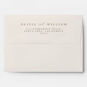 Rustic Minimalist Modern Wedding  Envelope