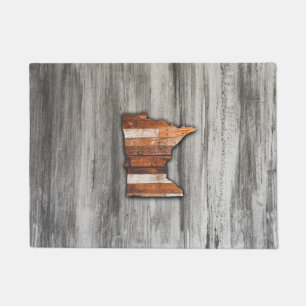 Rustic Minnesota Shape Doormat
