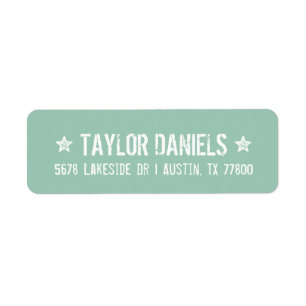Rustic Mint Return Address Labels