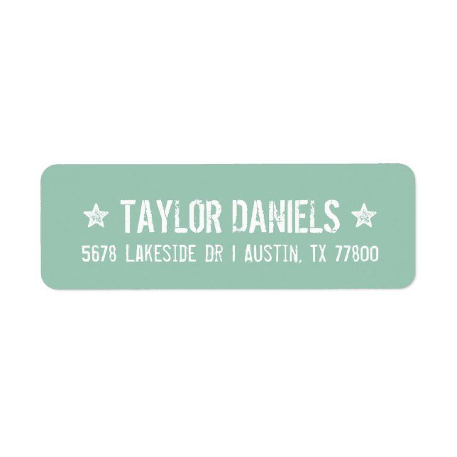 Rustic Mint Return Address Labels (Front)