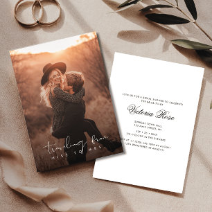 Rustic Miss To Mrs. Overlay Photo Bridal Shower Invitation