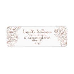 Rustic Mocha Mousse Classic Wedding Return Address