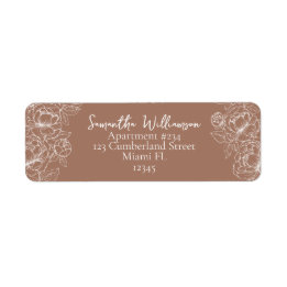 Rustic Mocha Mousse Classic Wedding Return Address