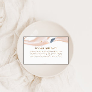 Rustic Modern Abstract Books For Baby Shower Enclosure Card