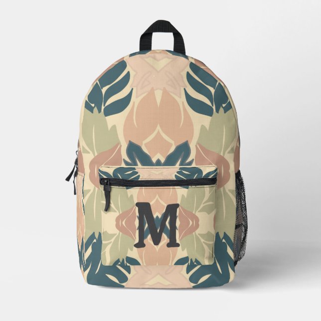 Rustic Modern Blended Leaves 9 Printed Backpack (Front)