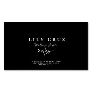 Rustic Modern Botanical Calligraphy Business Card