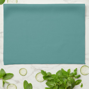 Rustic Modern Branches Antlers Monogram   Teal Tea Towel