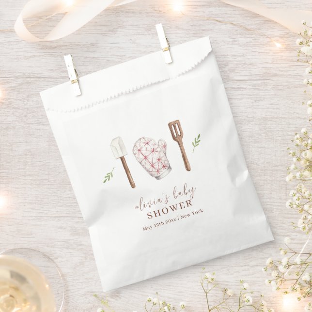Rustic Modern Chef Kitchen Stuff Baby Shower  Favour Bags (Clipped)
