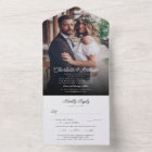 Rustic Modern Elegant Stylish Photo RSVP Wedding