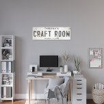Rustic Modern Farmhouse Craft Room & City Long Canvas Print<br><div class="desc">Elevate your living space with our exquisite Stretched Canvas Wall Art Craft Room Sign, where timeless charm meets modern farmhouse aesthetics. This art piece effortlessly combines rustic elegance with an industrial edge, featuring a faux cracked and distressed off-white background that exudes a sense of history through chipping paint and weathered...</div>