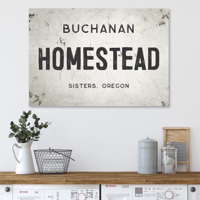 Rustic Modern Farmhouse Homestead City Canvas Print (Creator Uploaded)