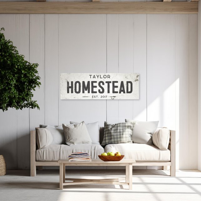 Rustic Modern Farmhouse Homestead Long Canvas Print (Creator Uploaded)