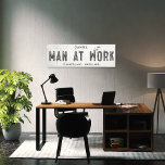 Rustic Modern Farmhouse Male Office Long Canvas Print<br><div class="desc">Elevate your living space with our exquisite Stretched Canvas Wall Art Office Sign, where timeless charm meets modern farmhouse aesthetics. This art piece effortlessly combines rustic elegance with an industrial edge, featuring a faux cracked and distressed off-white background that exudes a sense of history through chipping paint and weathered textures....</div>