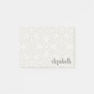 Rustic Modern Farmhouse Tile Pattern Add Your Name Post-it Notes
