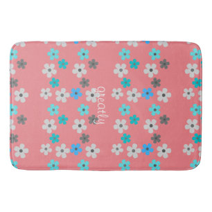 Rustic Modern Floral  Bath Mat