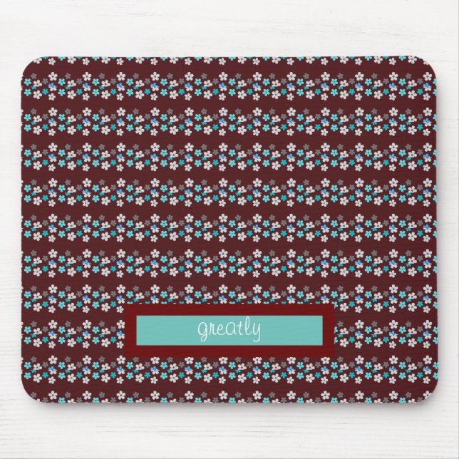 Rustic Modern Floral  Mouse Mat (Front)