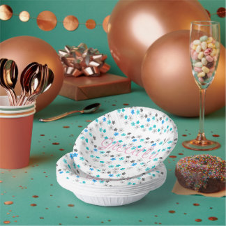 Rustic Modern Floral Pattern Paper Plate