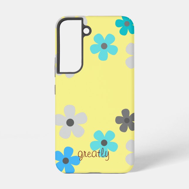 Rustic Modern Floral  Samsung Galaxy S22 Case (Back)