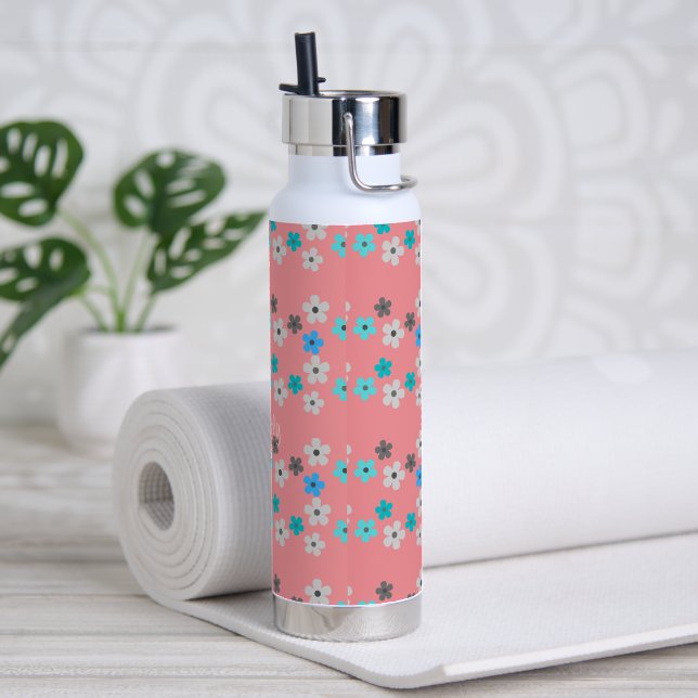 Rustic Modern Floral  Water Bottle (Yoga)